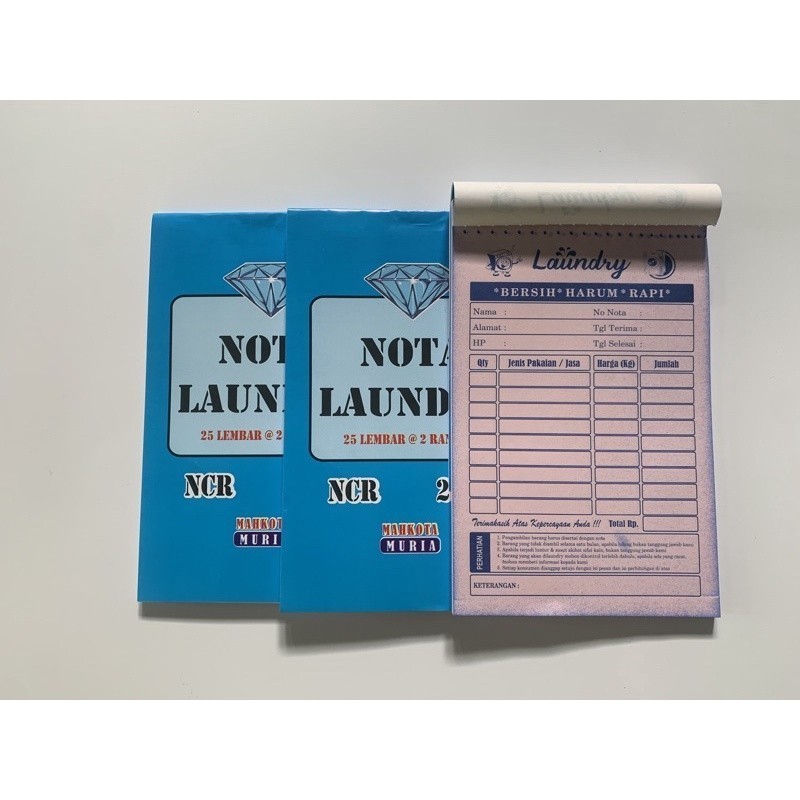 

[Ready] Nota Laundry 2 Ply, Nota NCR, Nota Kecil, Nota Laundry Murah