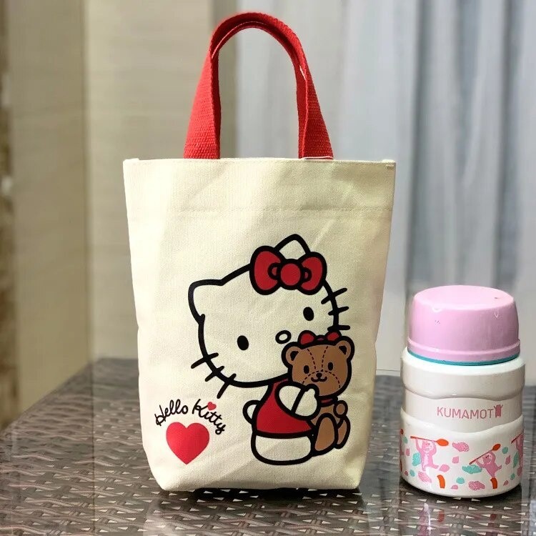 Yuma Tas Kosmetik Ukuran Kecil Kanvas Totebag Lucu Tas Jinjing Tas Tangan Kawaii Souvenir
