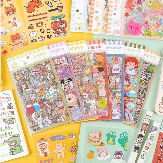 

Fantasy Stickers Series Set 6 pc PVC aesthetic scrapbook DIY Material art Decoration