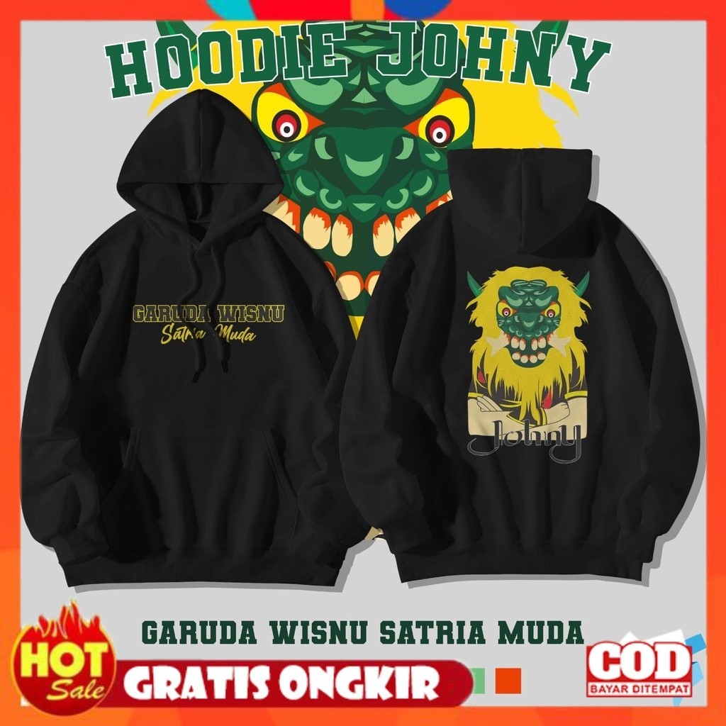 [PREMIUM ORIGINAL] Terbaru Jaket Sweater Hoodie Johny Garuda Wisnu Satria Muda Pria Wanita All Size 