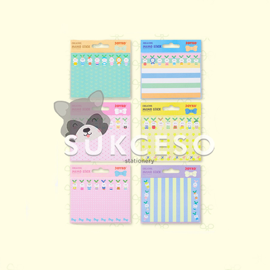 

Joyko Memo Stick MMS-42 Creative Pattern Sticky Notes Ukuran 100 x 75 mm Motif Isi 50 Lembar