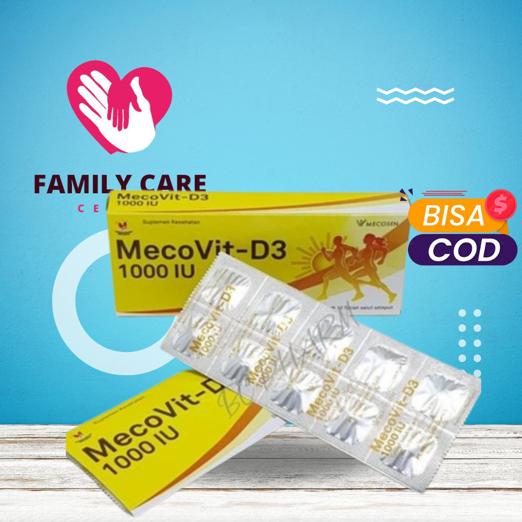 Mecovit D3 1000iu 1strip 10 tablet /Vitamin D3 1000 iu -famylicare