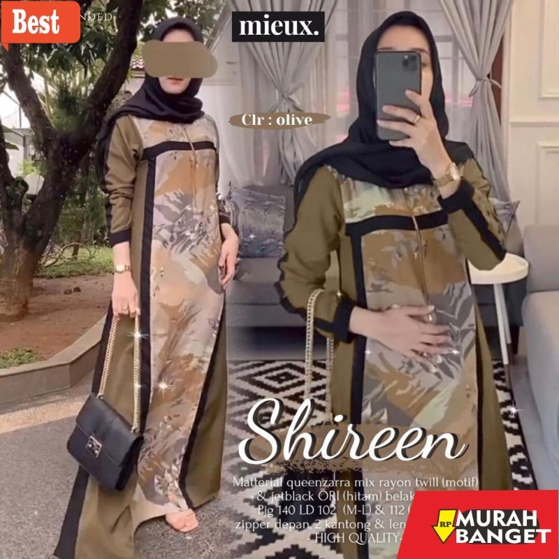 Abaya Turki Kekinian GAMIS SHIREEN DRES gamis abaya jumbo muslim wanita original mieux