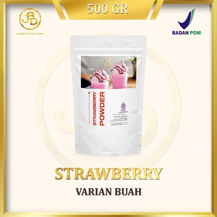 

[Terbaru]Aneka Rasa Bubuk Minuman Premium Strawberry 1Kg || Jakarta Bubble Drink - 500 gram