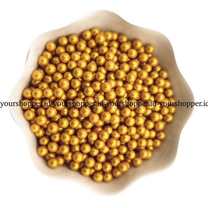 

New[Promo] Gold Pearls / Mutiara hiasan kue - 500g, 4mm