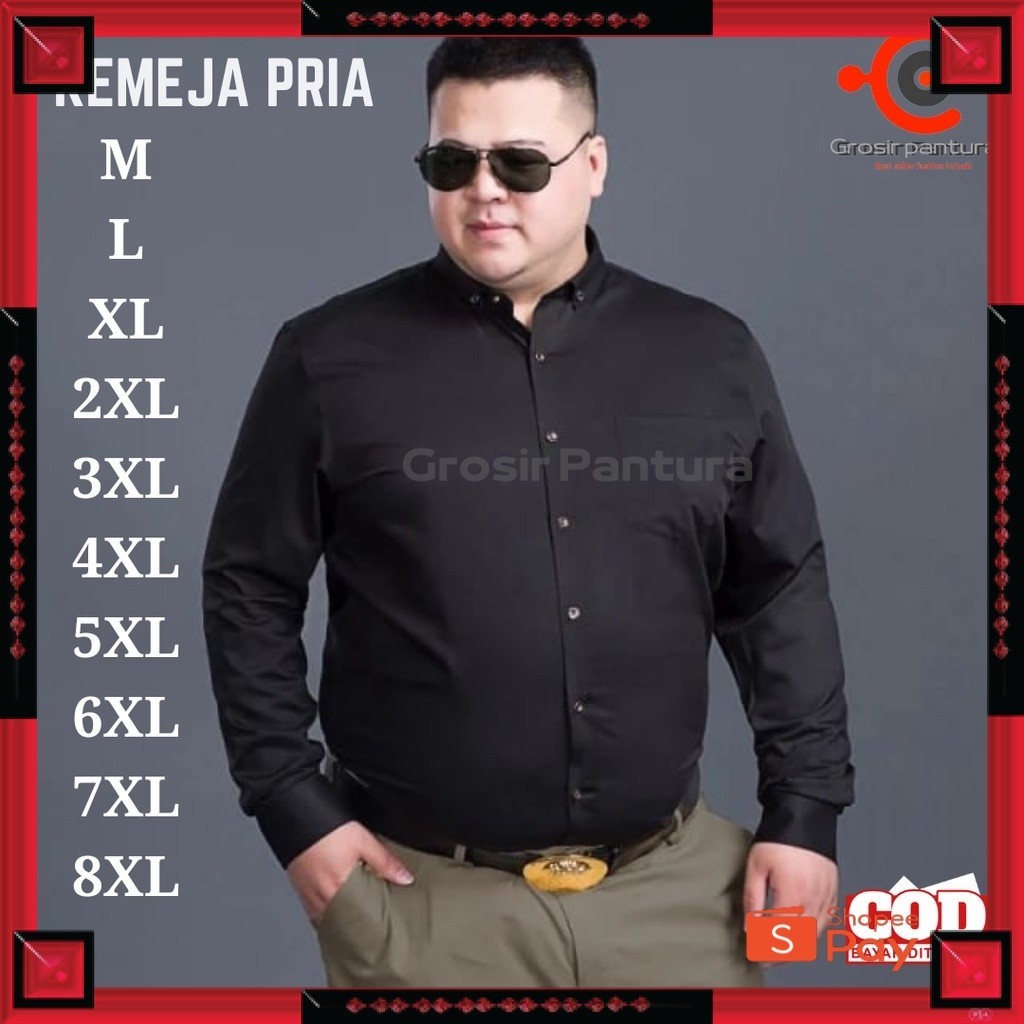 KAIN ADEM LEMBUT HALUS TEBAL / Kemeja Pria Jumbo Lengan Panjang Formal Bahan Katun Pria Dewasa Warna