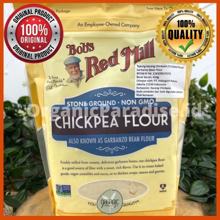 

[Ready] Chickpea Flour Bob's Red Mill / Tepung Garbanzo Bob's Red Mill 454 gr