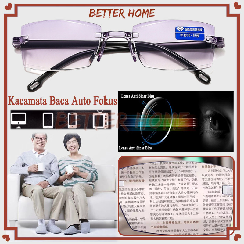 Kacamata Baca Auto Fokus/Anti Radiasi Blueray Kacamata/Kacamata Baca Super Fokus Free Kotak Penyimpa
