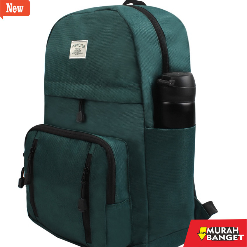 Tas Ransel Pria Kekinian Rown Dvsn Bag pack Green - Rown Division Tas Ransel Socrates Green