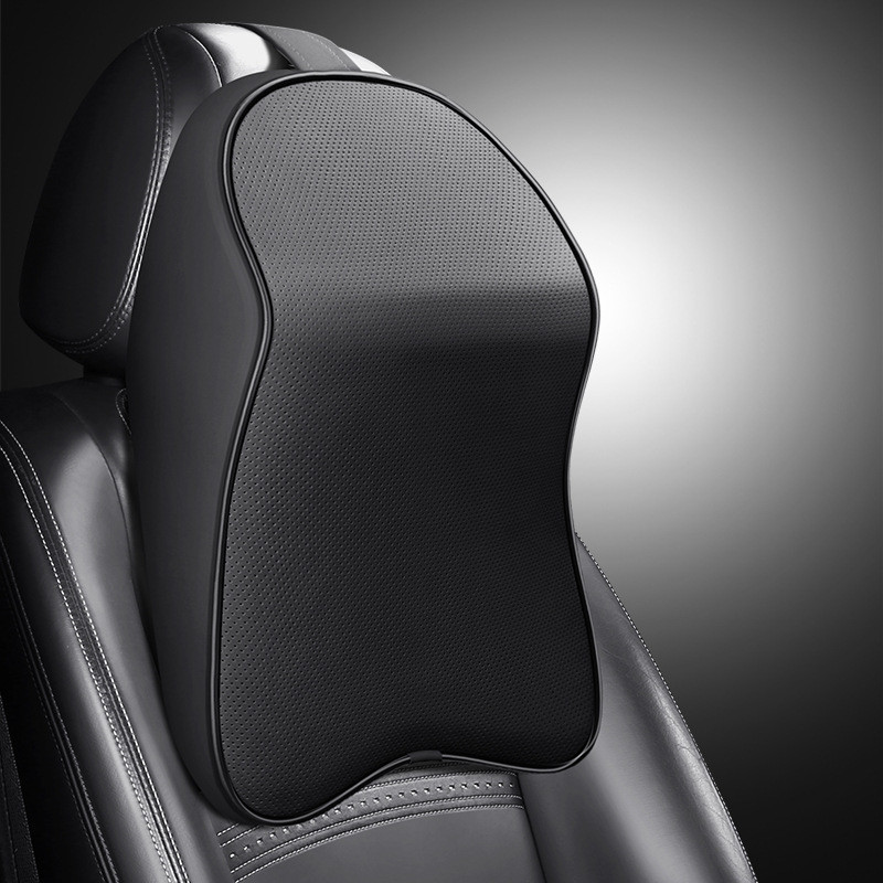 

3D Nappa Leather Memory Foam Headrest Car Neck Pillow Support Neck Rest Pillow for Car Pain Relief Travel Neck Support