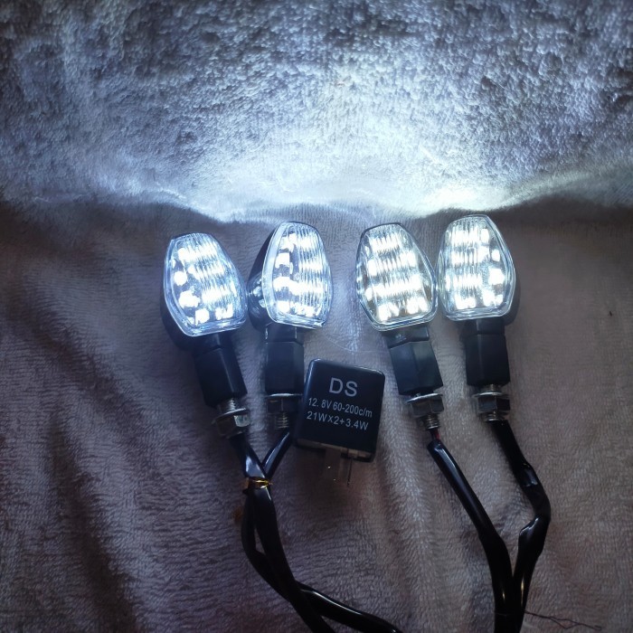 paket lampu sein led tiger rx king ninja sein led flaser sein led - Putih -RCHD89