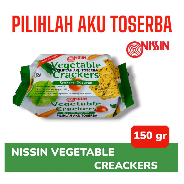 

Biskuit Nissin VEGETABLE CRACKERS 150 gr - ( HARGA 1 PCS )