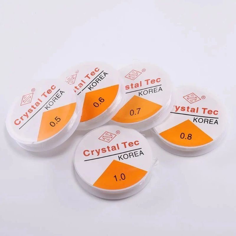 HIASAN MANIK MANIK PERMATA Tali Karet  Elastis / Tali Karet / Tali Benang Karet /Tali Bening Gelang 