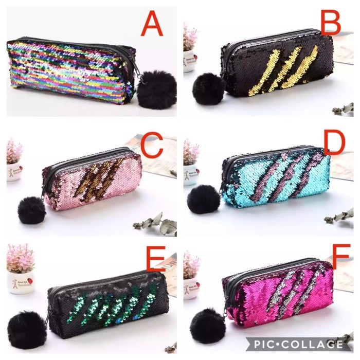 

Sale- Tempat pensil reversible sequin / berubah warna