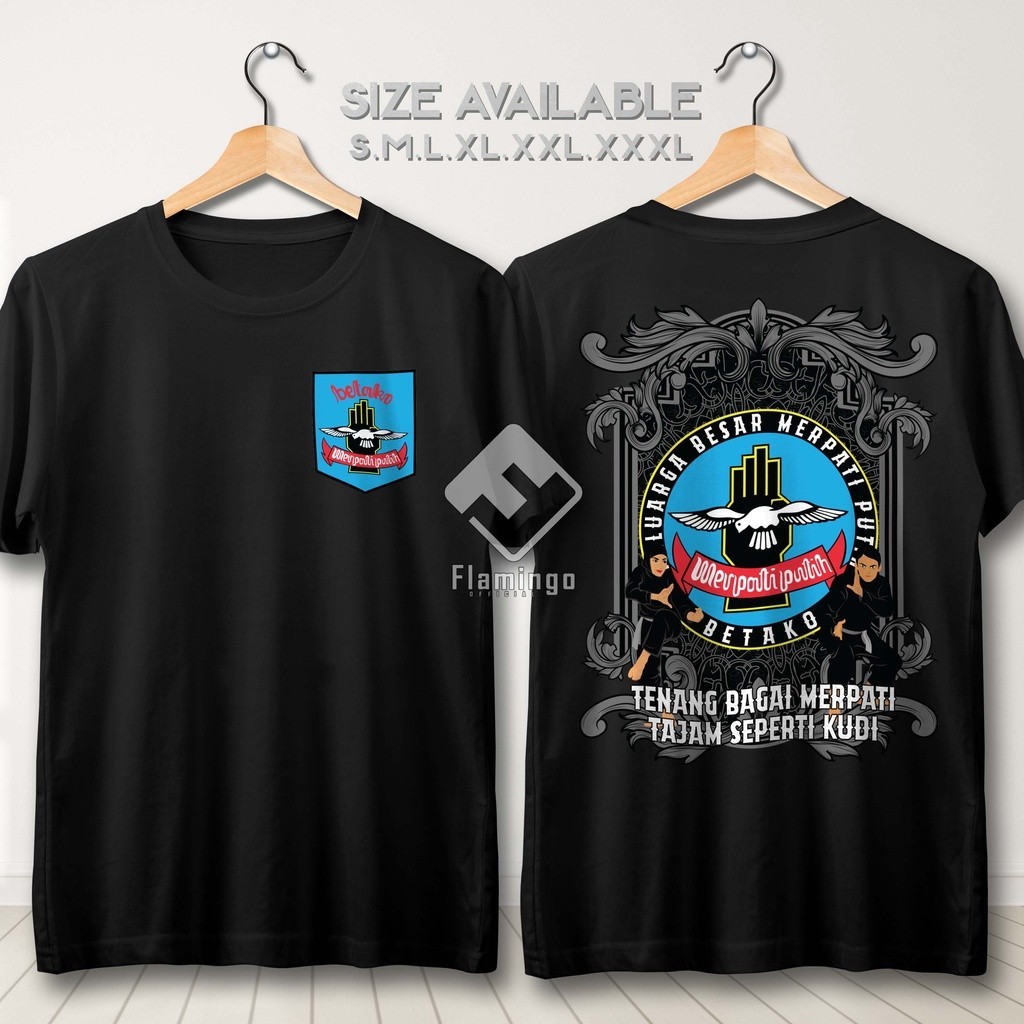 KAWKAWKAOS Kaos Pencak Silat Merpati Putih MP Betako Tenang Bagai Merpati Tajam Seperti Kudi Baju Pe