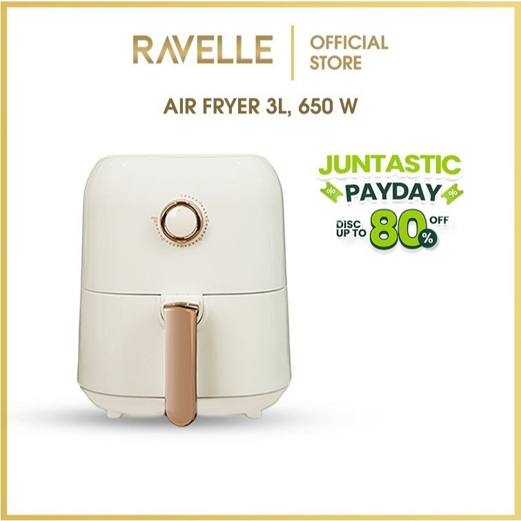 RAVELLE Air Fryer 3 Liter - Penggorengan Tanpa Minyak Low Watt
