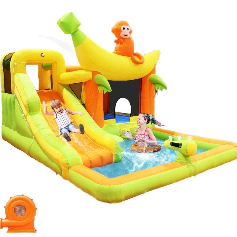 MAINAN *READY* Boucny Castle Rumah Balon Perosotan Kolam Renang Anak - Monkey