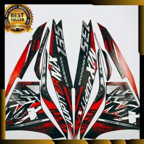 stiker striping yamaha mx new 135 2014 merah list body standar