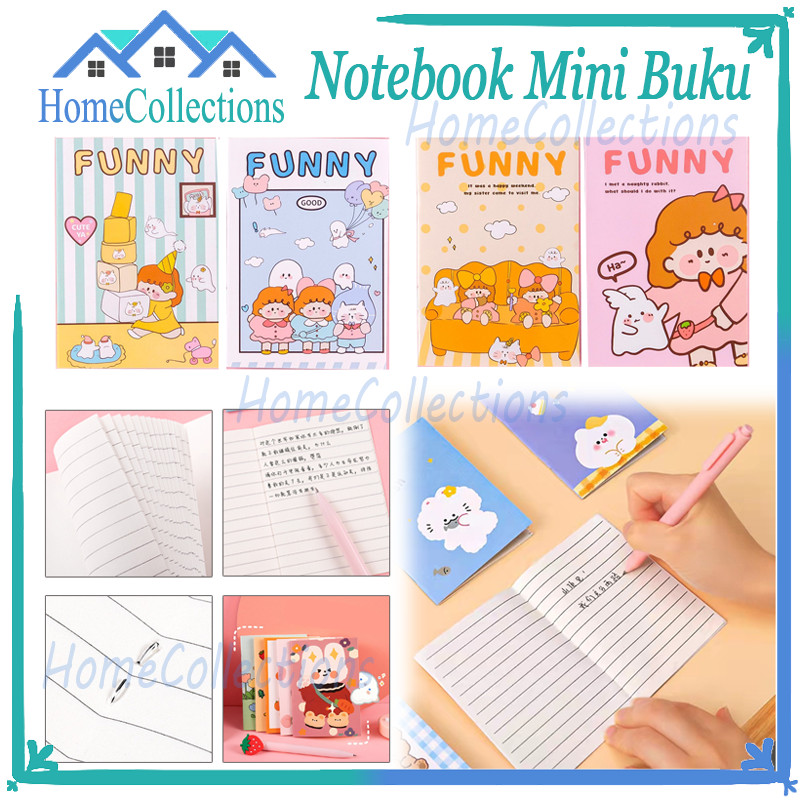 

Notebook Mini Buku/Kecil Catatan Scrapbook Mini Buku/Buku Tulis Mini Motif Kartun
