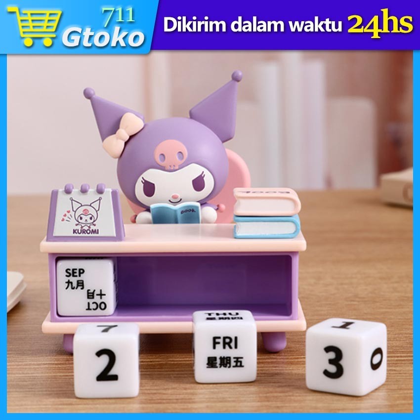 

Kalender Meja Calendar Aesthetic Dekorasi Rumah Bentuk Figure Sanrio Kuromi Lucu Unik