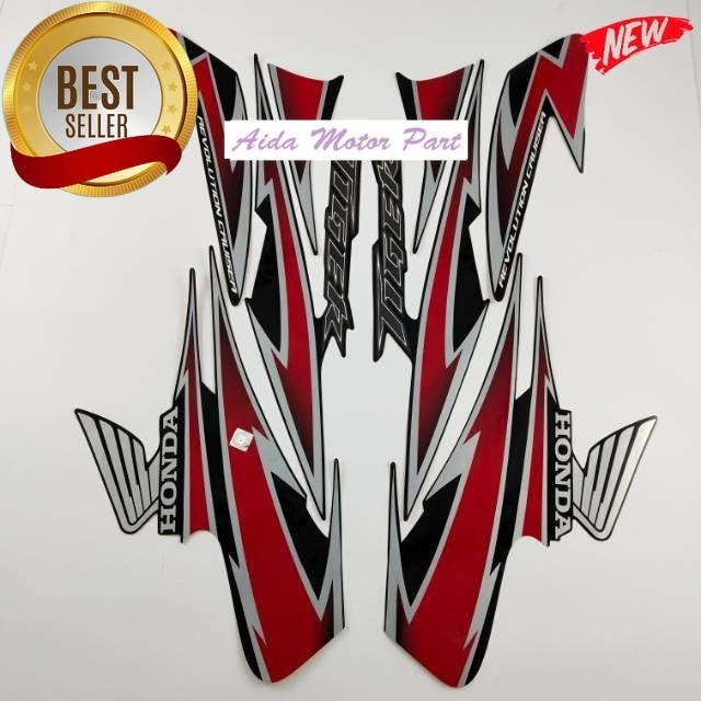 Striping Stiker Polet List motor POLET honda tiger 2010 2011 revo hitam list body standar model orig