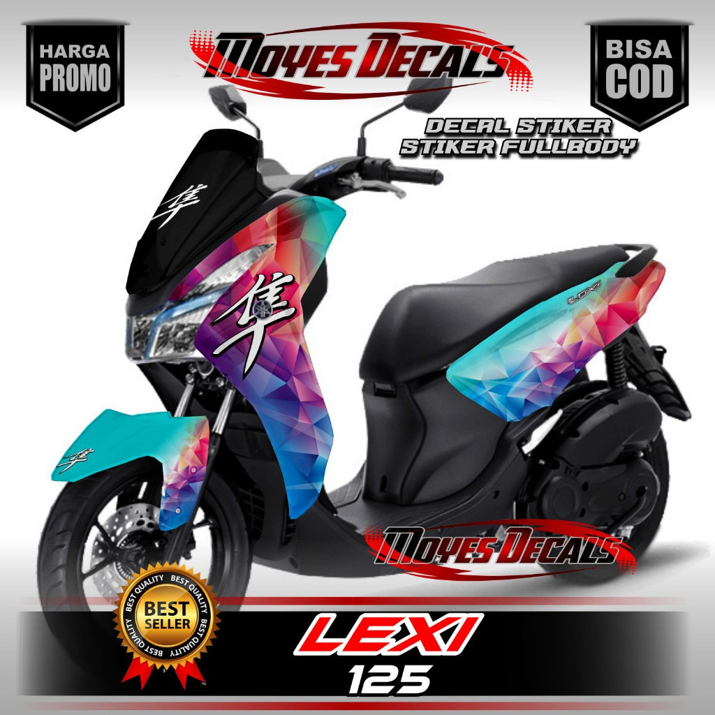 Decal Motor Fullbody Motor Lexi 125 Stiker Fullbody Design Simple Bling2
