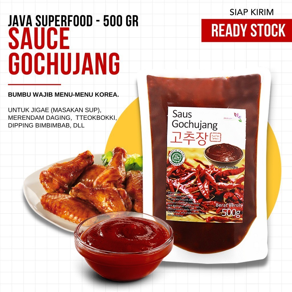 

Sauce Gochujang Java Superfood khas Korea - 200 & 500gr (SIAP GROSIR)