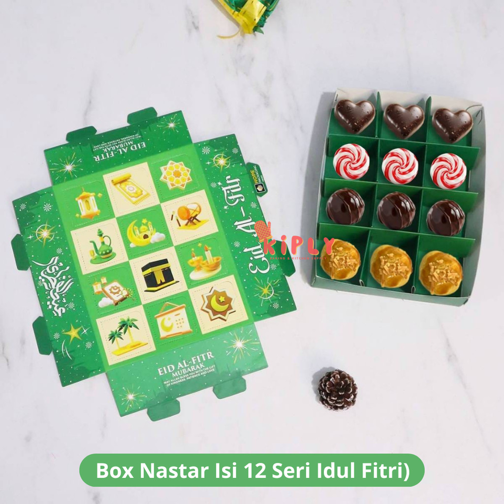 

Box Nastar Isi 12 Seri Idul Fitri/Dekorasi Idul Fitri/Box Souvenir Hampers Idul Fitri/ Kotak Kue Lebaran
