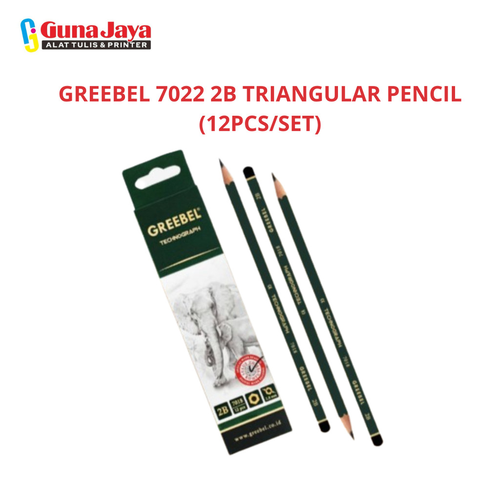 

GREEBEL 7022 2B TRIANGULAR PENSIL (SATU SET 12PCS)