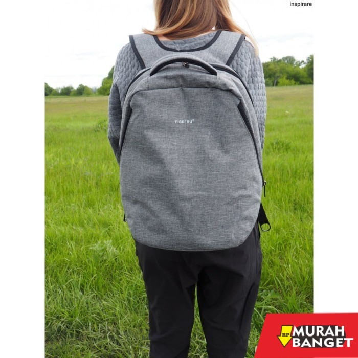 tas ransel wanita import TIGERNU T-B3164 BACKPACK TAS TIGERNU TAS RANSEL TIGERNU WANITA PRIA - Abu-a