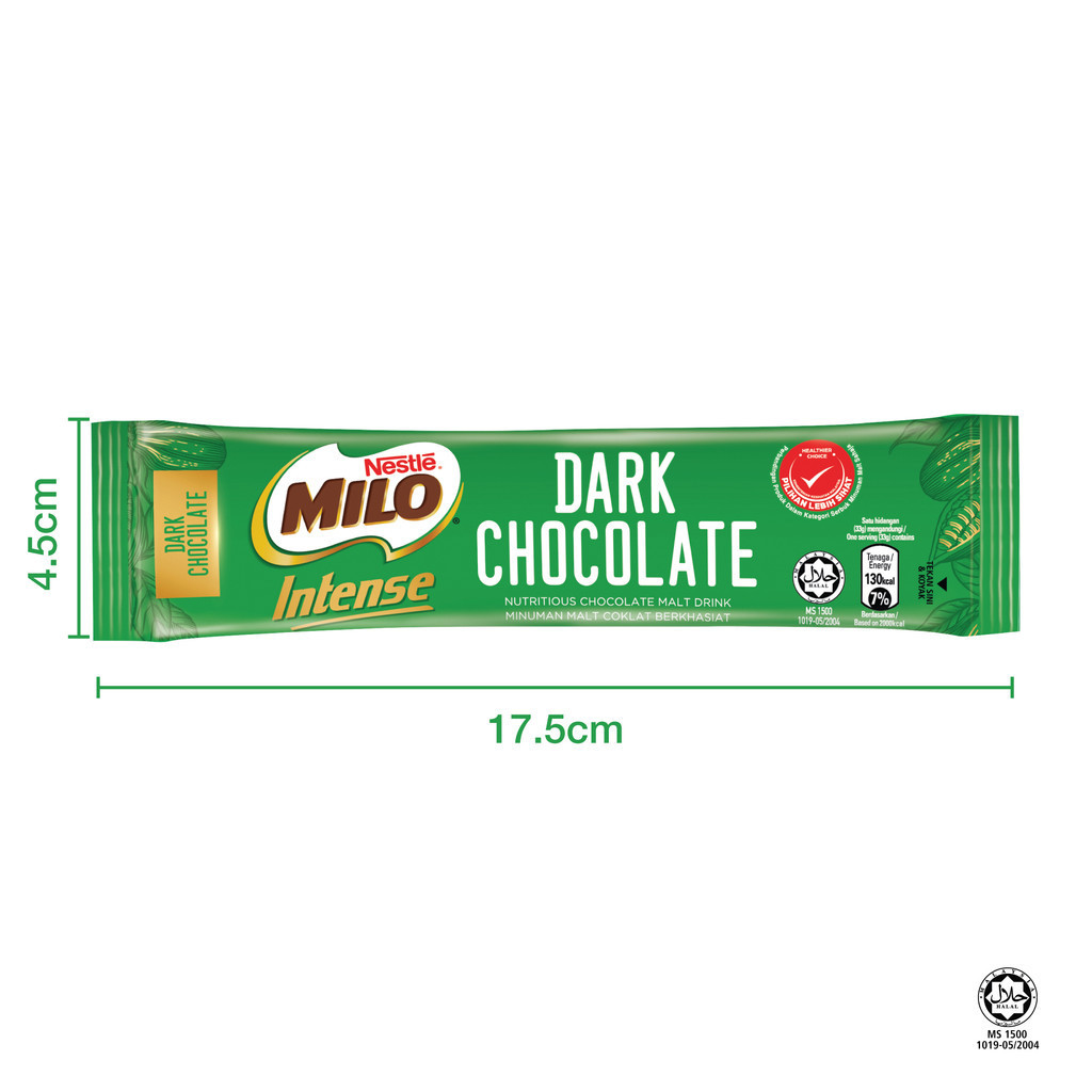 

[FIB] Nestle Milo Intense Dark Chocolate Bubuk Malt Cokelat Coklat Less Sugar More Cocoa Milo Ecer Isi 3 | 1