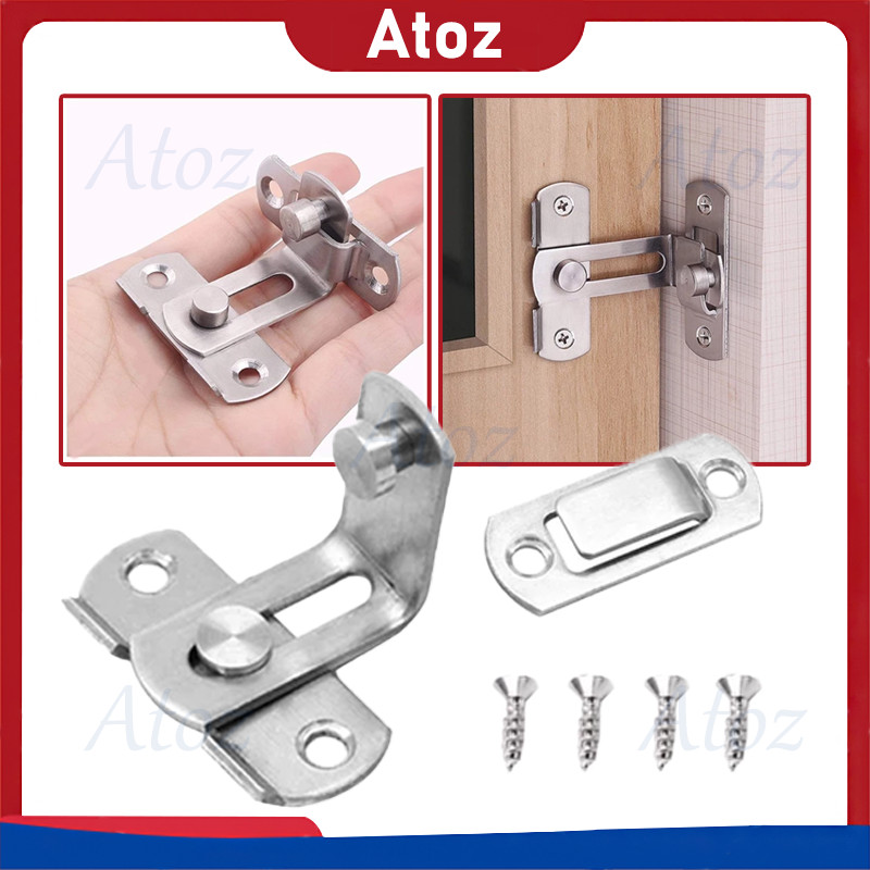 Grendel Kait Slot Pintu Siku Stainless / Gembok Selot Slot Overpal / Gembok Selot Pintu Cantolan