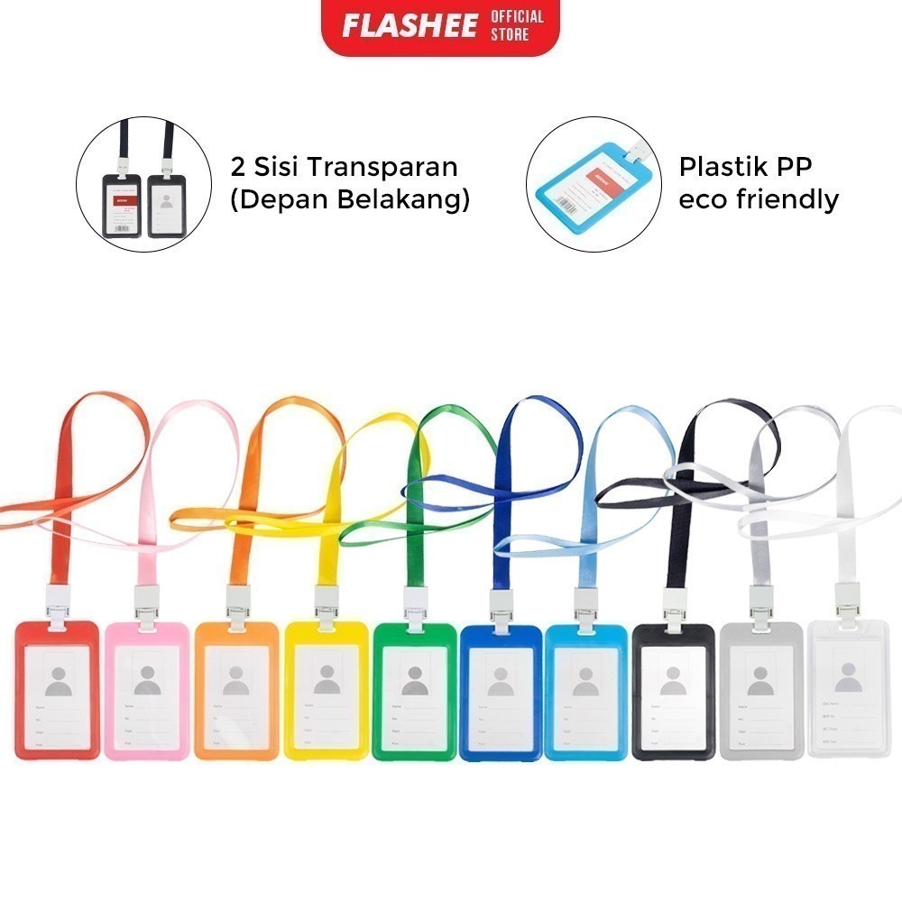 

NameTag Silicon Warna Identitas Kantoran Panitia Osis ID Card Mika Transparan 2 Sisi