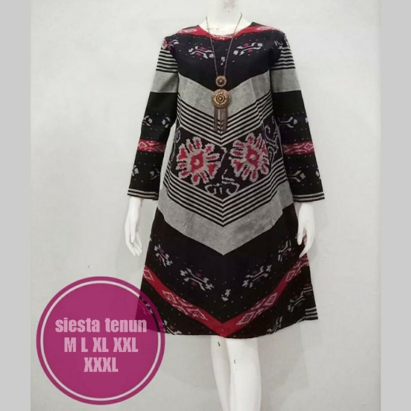 [PROMO MURAH] siesta tenun #5 tunik tenun etnik bigsize standart