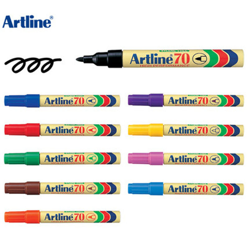

1pcs Japanese Artline EK-70 round head oily marking pen, line marking pen, waterproof, quick drying, non fading color pen