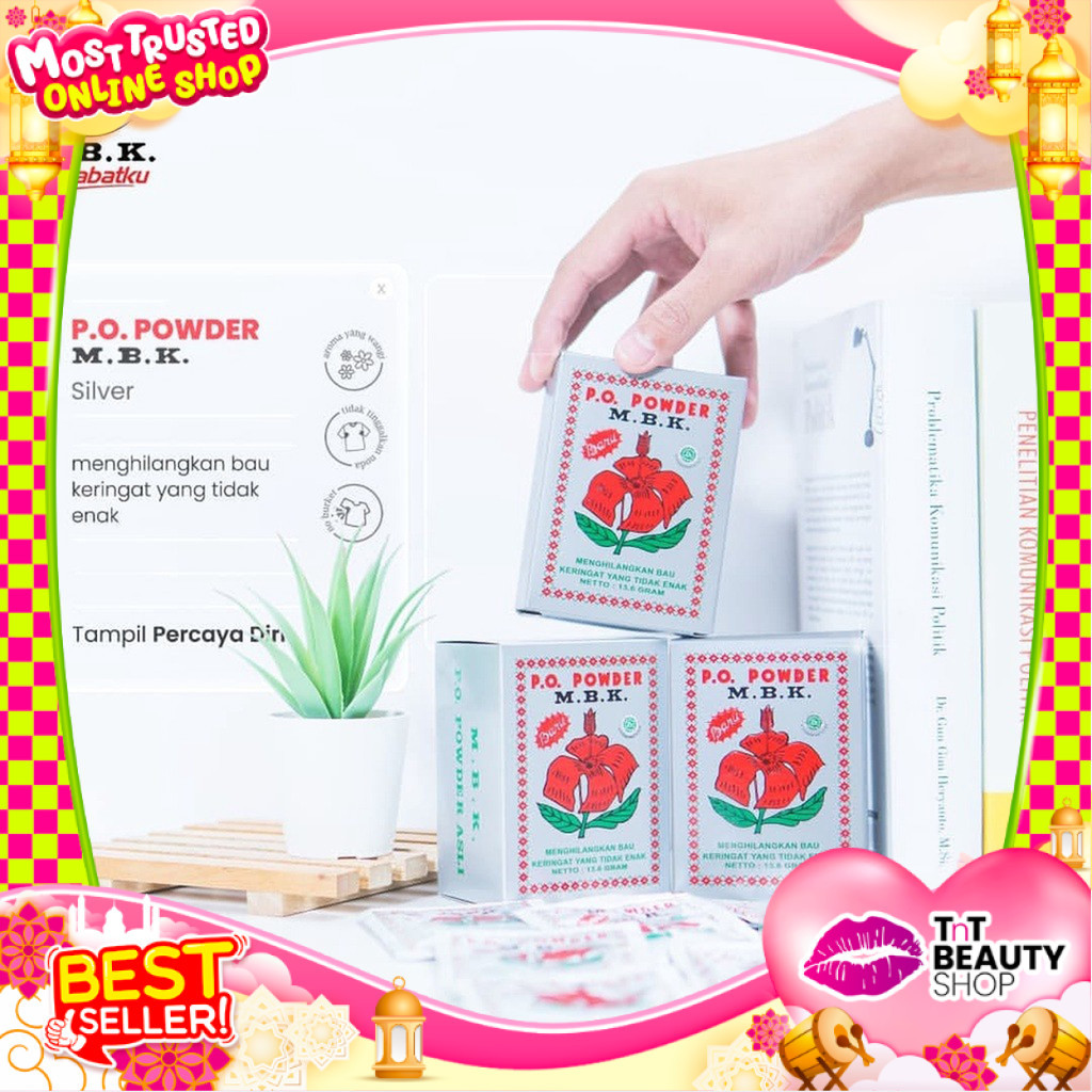 MBK Powder Putih - Silver - Menghilangkan Bau Keringat - Deodorant Powder - M.B.K - Sachet -  TnT Be