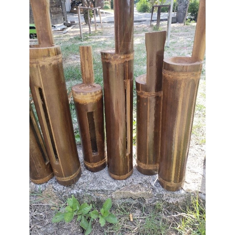 1 Pcs kentongan bambu - Bambu anti maling