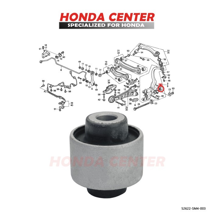 BUSHING SHOCK BREKER BELAKANG ACCORD MAESTRO CIELO