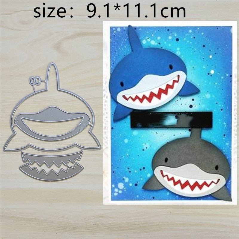 

Shark Head Metal Cut Dies Stencils for Scrapbooking Stamp/Photo Album Decorative Embossing DIY Paper Cards