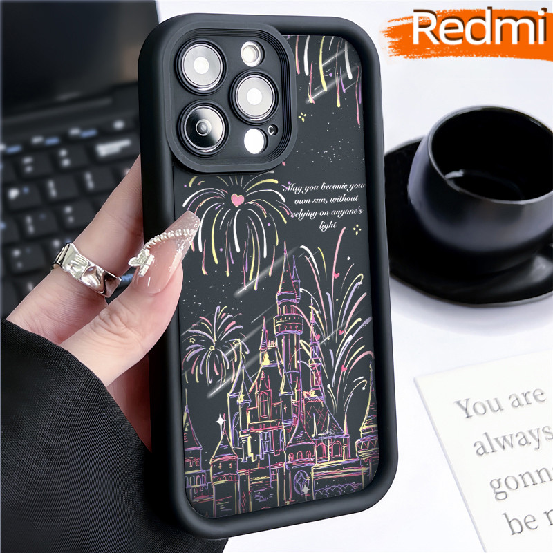 Estetik Kembang Api Silicone SoftCase Redmi NOTE 13 Pro Redmi 12 13C Xiaomi-POCO-M4 Pro Soft Polos H