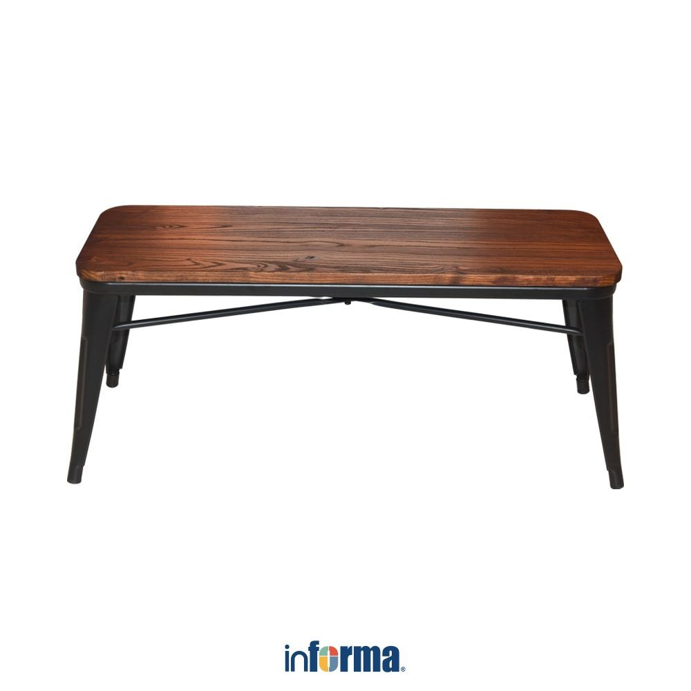 Informa London Elm Kursi Teras Tanpa Sandaran - Hitam Kursi Taman Garden Chair Outdoor Furniture Fur