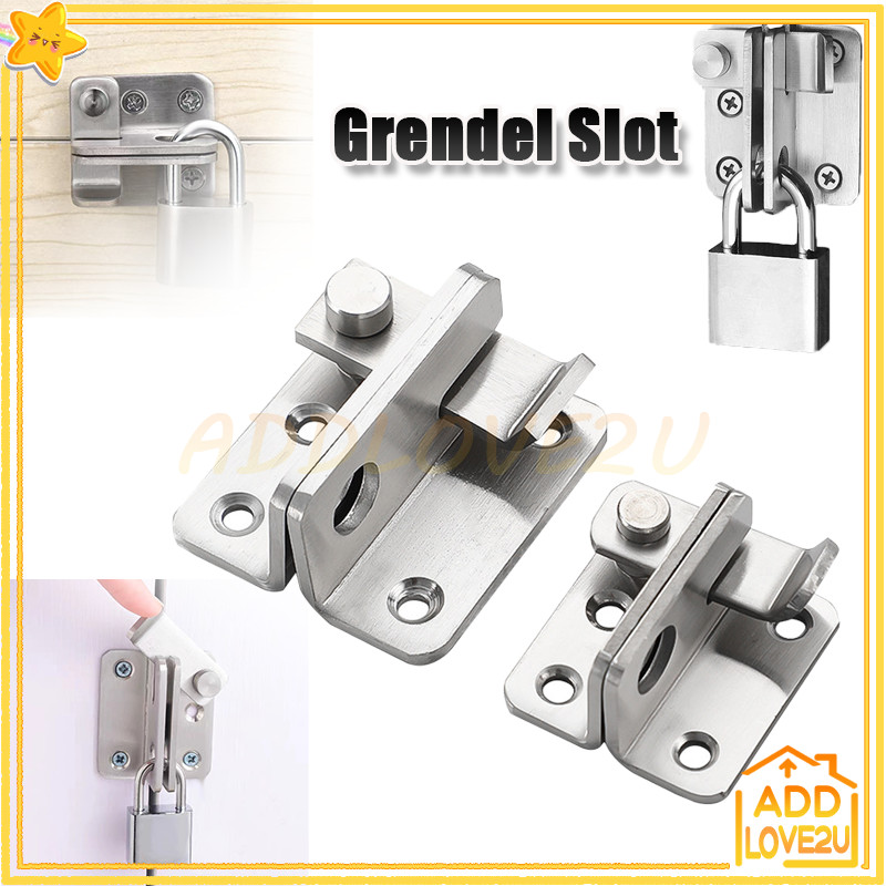 Grendel Kait Slot Pintu Pipih Stainless/Slot pintu Geser/Grendel Kait Pintu Geser Stainless Steel Ge