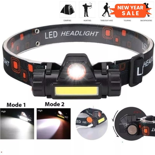 Senter Kepala LED Dengan Baterai Tahan lama- LED Head