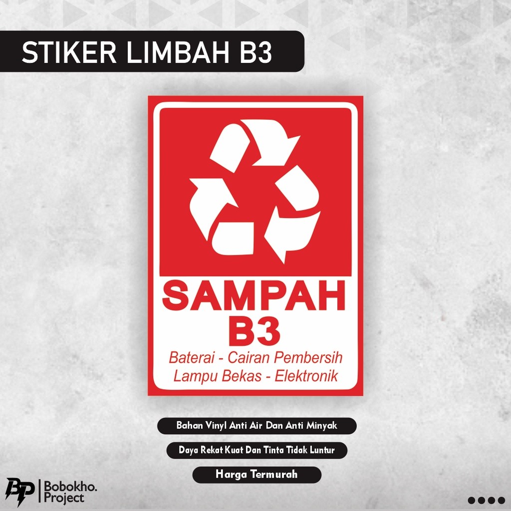 

Sticker limbah b3 / Sign Sticker sampah b3 / stiker sampah b3 / stiker sampah organik anorganik / stiker medis / stiker sampah