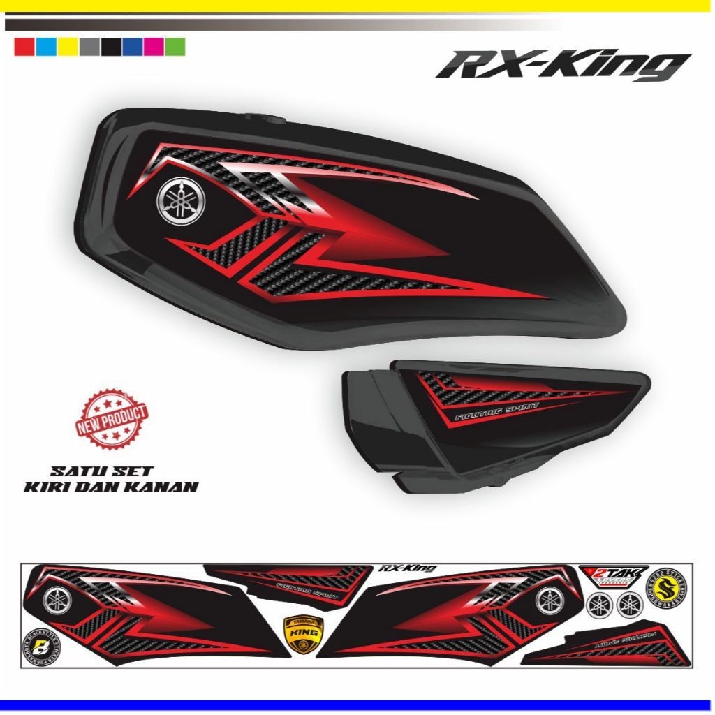 POLET SIMPLE STIKER RX-KING VARIASI STRIPING MOTIF RX KING KEREN SIMPLE