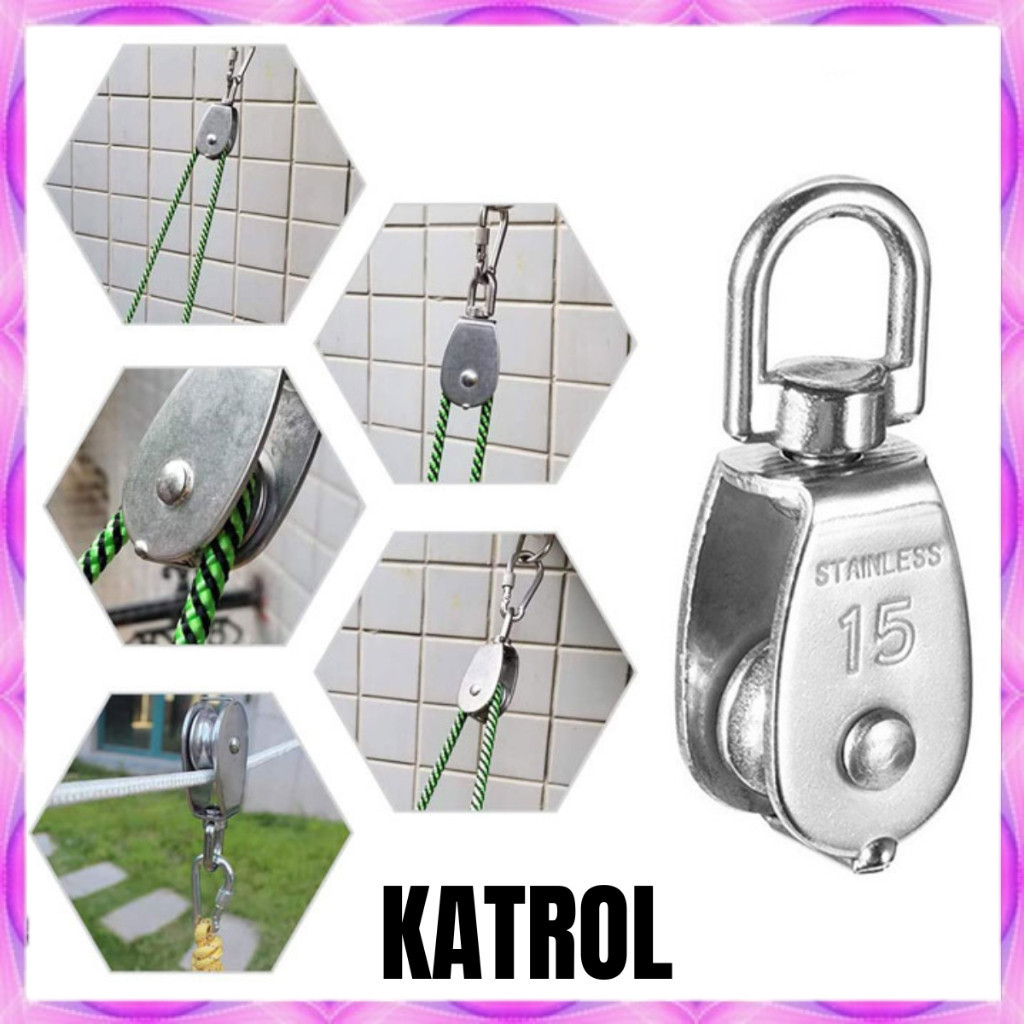 KATROL MINI SERBAGUNA Katrol Kerekan Mini Serbaguna Material Stainless Steel Kuat KATROL-COD