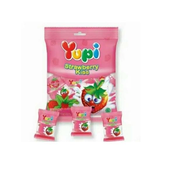 

yupi strawberry kiss pack 120 gram