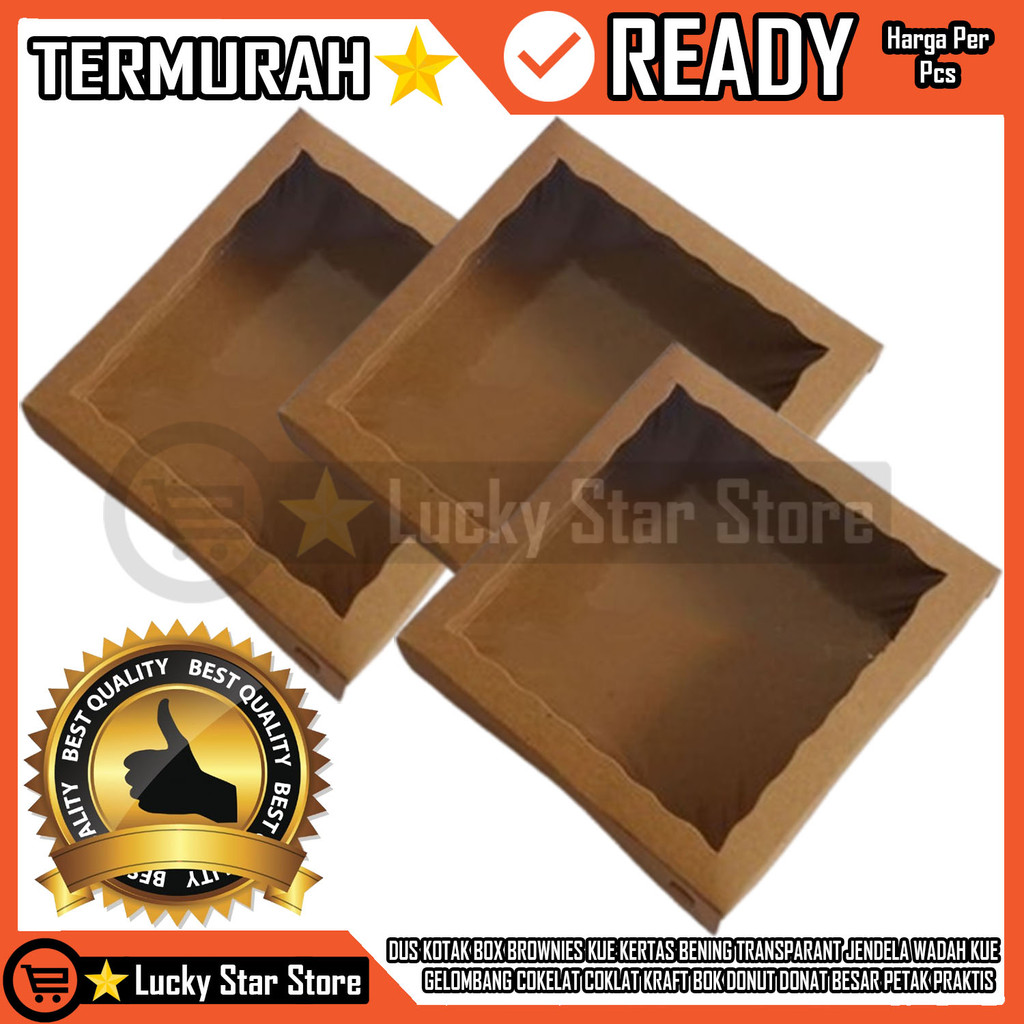 

Boks Bolu Kemasan Jendela Bening Dus Kraft Box Brownies Gelombang Kotak Petak Brownis Kue Bronies Bronis Kertas Kraf Bok Transparan Transparant Bolen Spikoe Coklat Cokelat Laminasi Donat Donut Donuts INI Roti Bakar Besar
