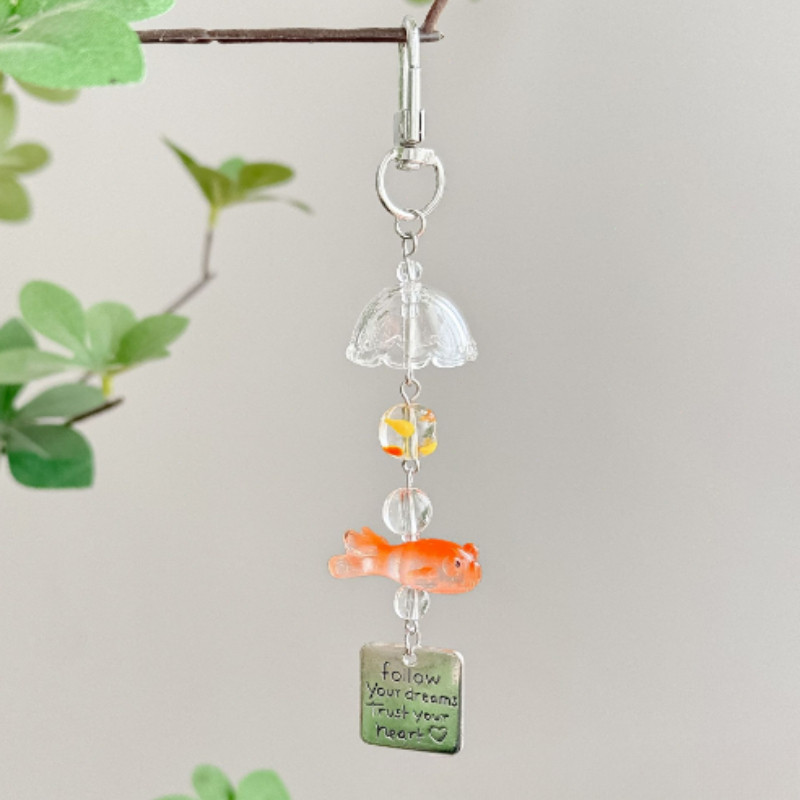 【Ready】gantungan ikan mas koki/Gantungan Kunci Ikan Mas Koki/goldfish keychain/Gantungan Tas