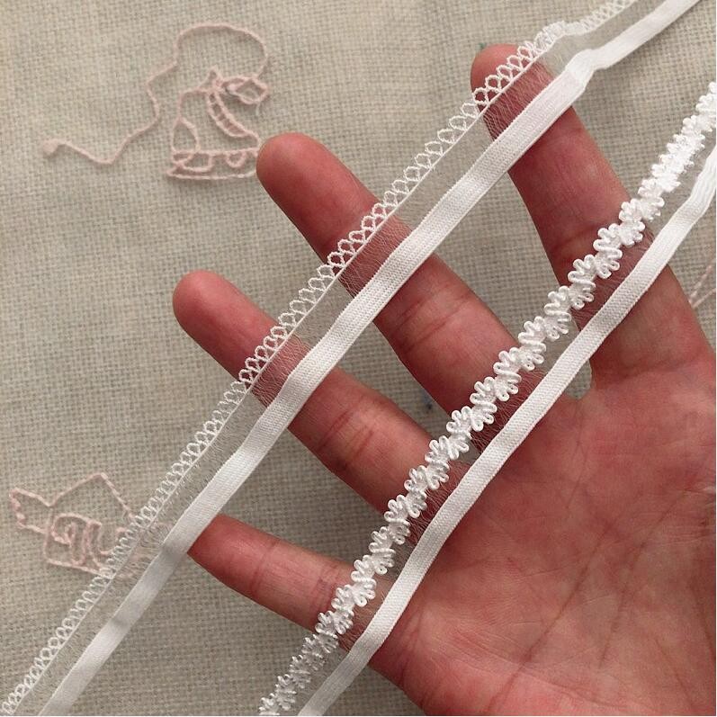 

5 Meters Beautiful White Elastic Lace Ribbon clothing Embellishment Stretch Lace Fabric Embroidery Lace Sew Dress Accessories